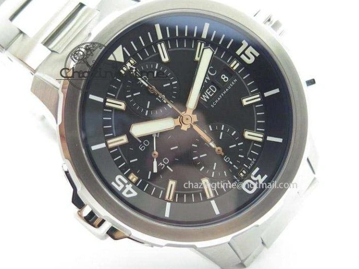 MIROTIME 0314 Classic Aquatimer Chrono IW376803 V6F 1:1 Best Edition Black Dial On SS Bracelet A 7361